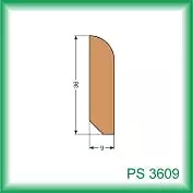 Drevená profilovaná soklová lišta 2500 mm