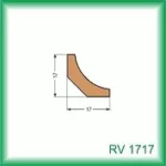 Zasklievacia drevená lišta obl á 25×19 mm pre upevnenie skla v oknách a rámoch