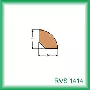 Drevená profilovaná lišta štvrťkruh 2500 mm na zakončenie podláh a stien